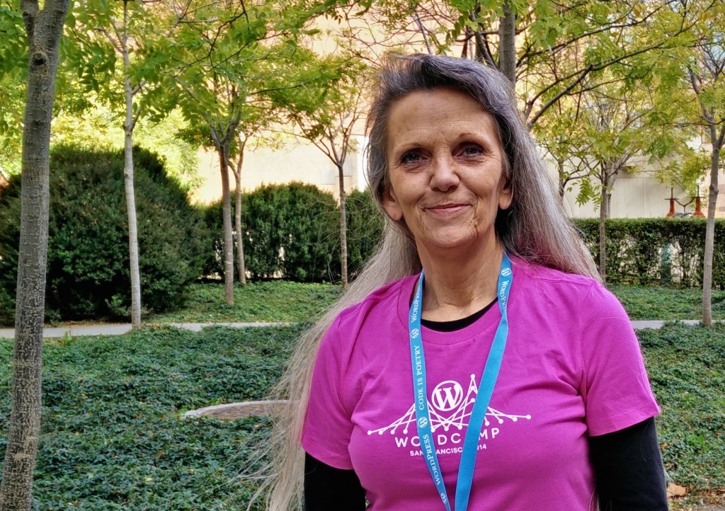Kim Parsell no WordCamp São Francisco 2014, por Drew Jaynes.